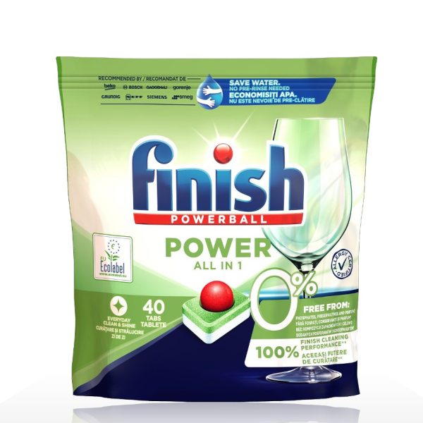 Túi viên rửa chén bát All in one Finish POWERBALL 40V