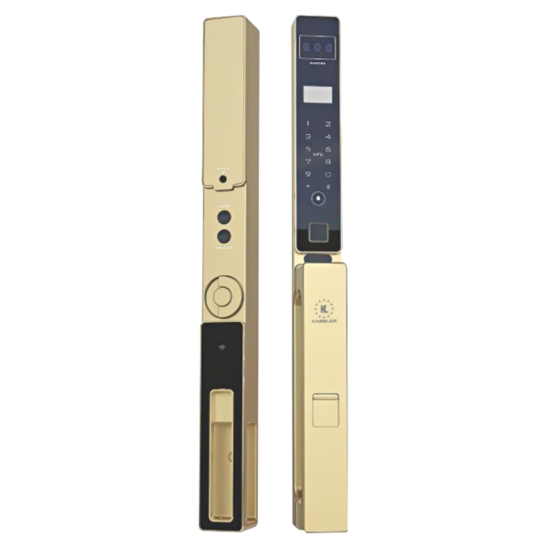 Khóa vân tay cửa nhôm Kassler KL599 CNC-02 CHAMPAGE GOLD
