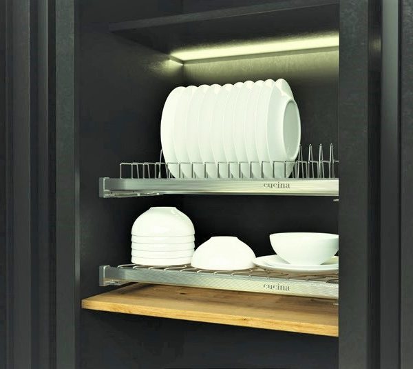 Bộ giá úp chén dĩa có khung PRESTO cho tủ R700mm Cucina 544.40.005