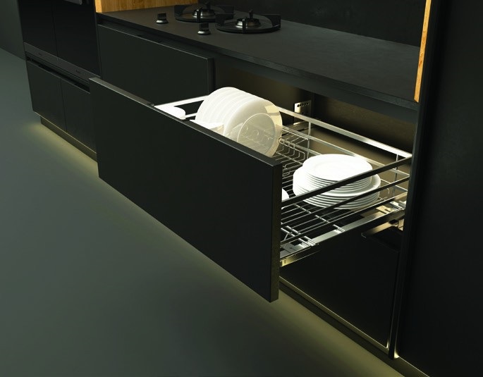 Bộ rổ úp chén dĩa CAPPELLA cho tủ R750mm mạ chrome Cucina 549.08.206