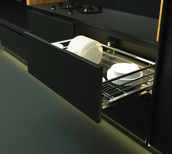 Bộ rổ úp chén dĩa CAPPELLA cho tủ R700mm mạ chrome Cucina 549.08.205