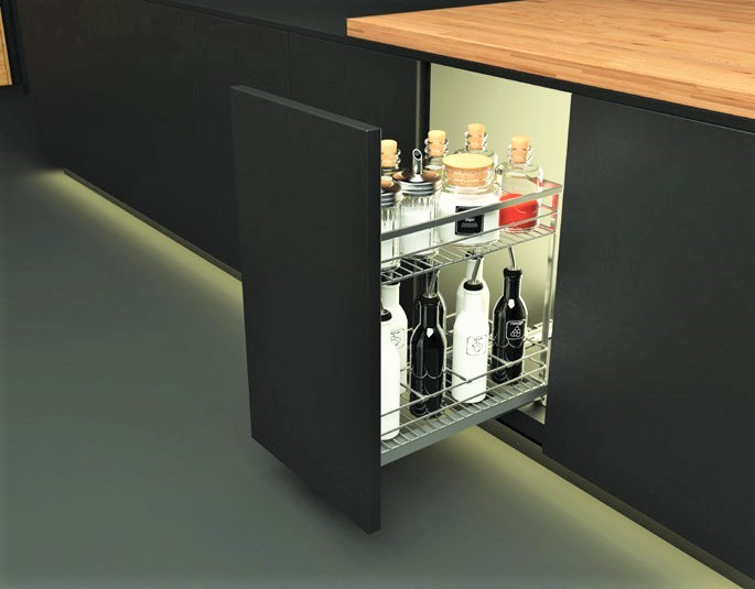 Bộ rổ gia vị SONATA cho tủ R200mm inox 304 Cucina 549.20.031