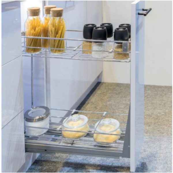 Bộ rổ kéo cho tủ hẹp 150mm Venice Hafele 549.34.022