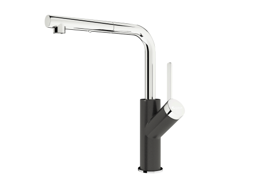 Vòi rửa bát rút dây Konox Artan Black
