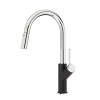 Vòi rửa bát rút dây Konox Ponte Black