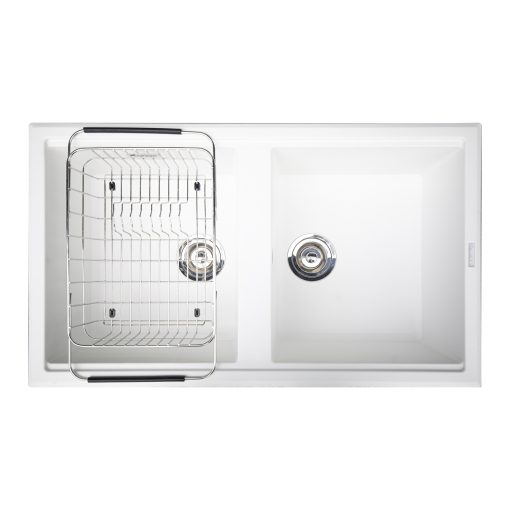 Chậu rửa đá Konox Granite sink Phoenix 860 White Silver