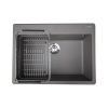 Chậu rửa bát đá Konox Granite sink Ruvita 680 Grey