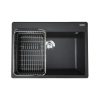 Chậu rửa bát đá Konox Granite sink Ruvita 680 Black