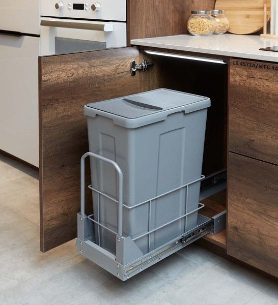 Bộ thùng rác nhựa 35L cho tủ R300mm Imundex 7805801