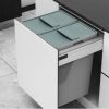 Bộ thùng rác nhựa 70L cho cửa cánh kéo R600mm Imundex 7805804