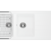 Chậu rửa đá Konox Granite sink Phoenix 1160 WHITE SILVER