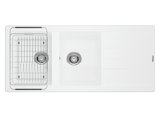 Chậu rửa đá Konox Granite sink Phoenix 1160 WHITE SILVER