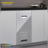 Thùng gạo mặt gương nút nhấn màu bạc CB300S (GC300S) – Eurogold