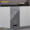Thùng gạo mặt gương nút nhấn màu ghi CB300G (GC300G) – Eurogold