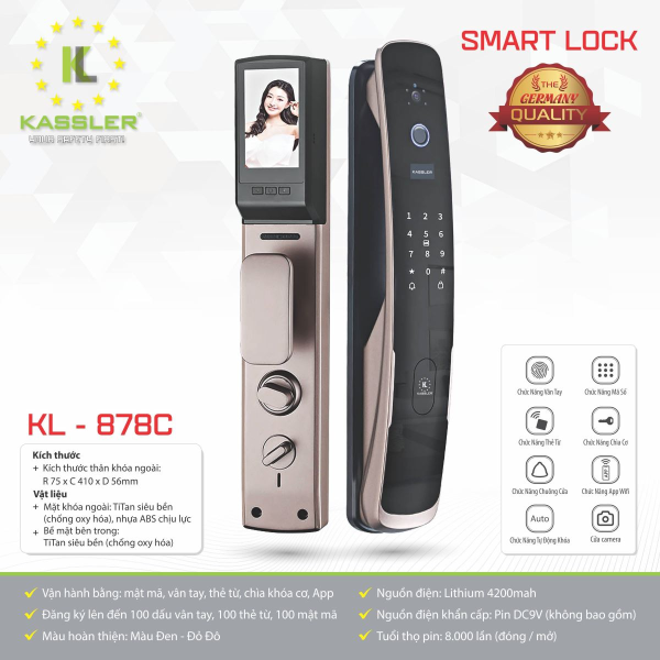 Khóa vân tay Kassler KL- 878C