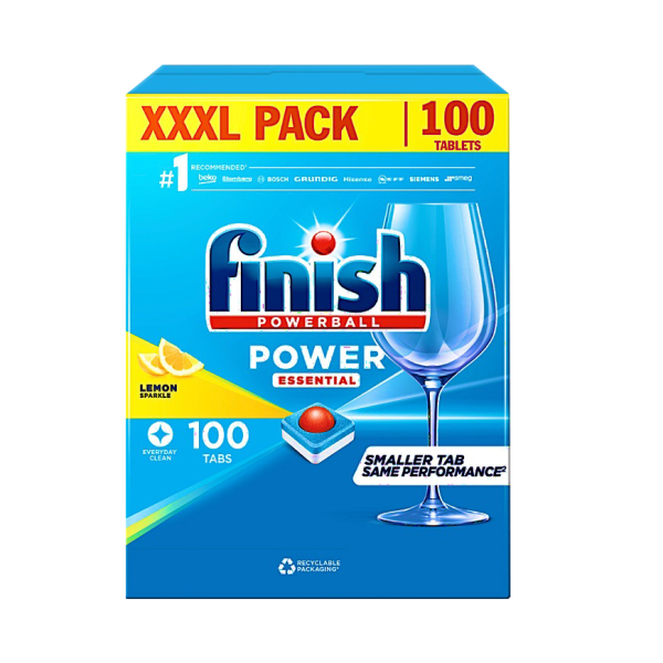 Viên rửa bát Finish ALL IN ONE POWER ESSENTIAL 100 VIÊN HƯƠNG CHANH