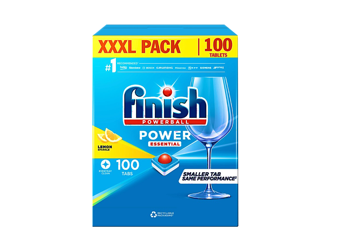 Viên rửa bát Finish ALL IN ONE POWER ESSENTIAL 100 VIÊN HƯƠNG CHANH