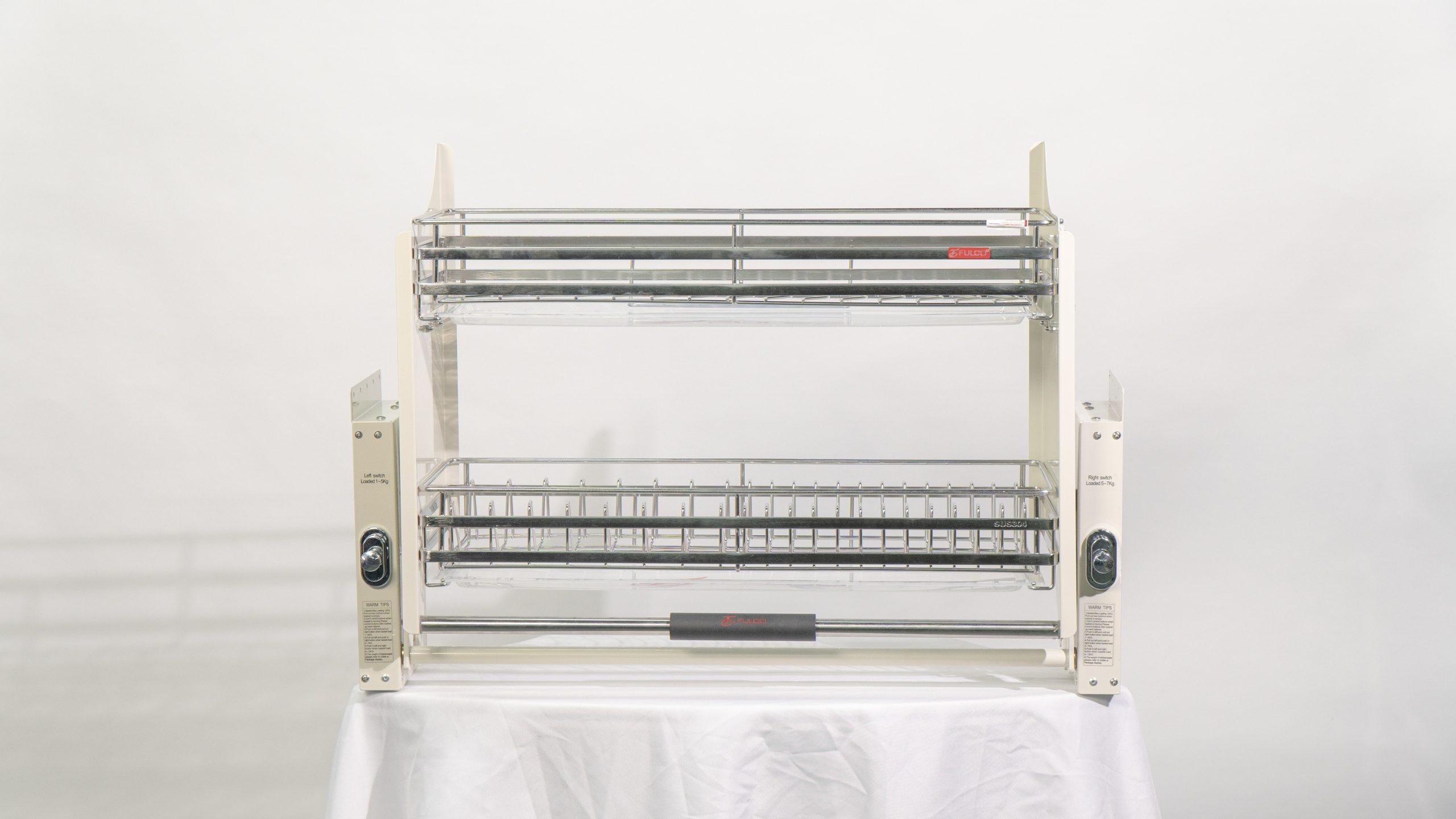 Giá bát đĩa nâng hạ Fulco FC08-05B inox mạ chrome