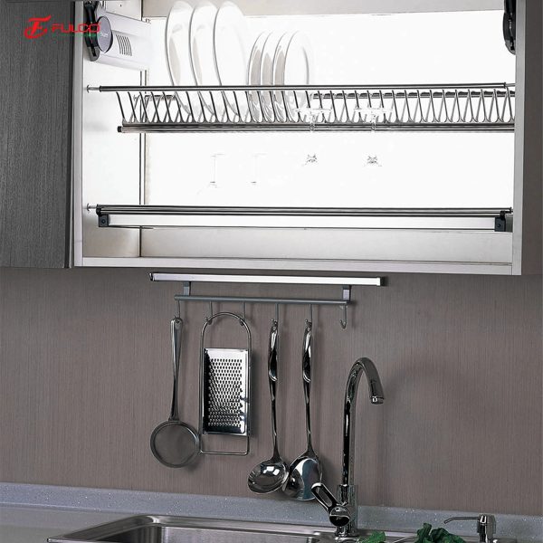 Giá bát đĩa cố định tủ trên dạng chữ V 2 tầng Fulco FC28 201