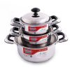 BỘ NỒI INOX 3 ĐÁY SUNHOUSE SH333 - 1