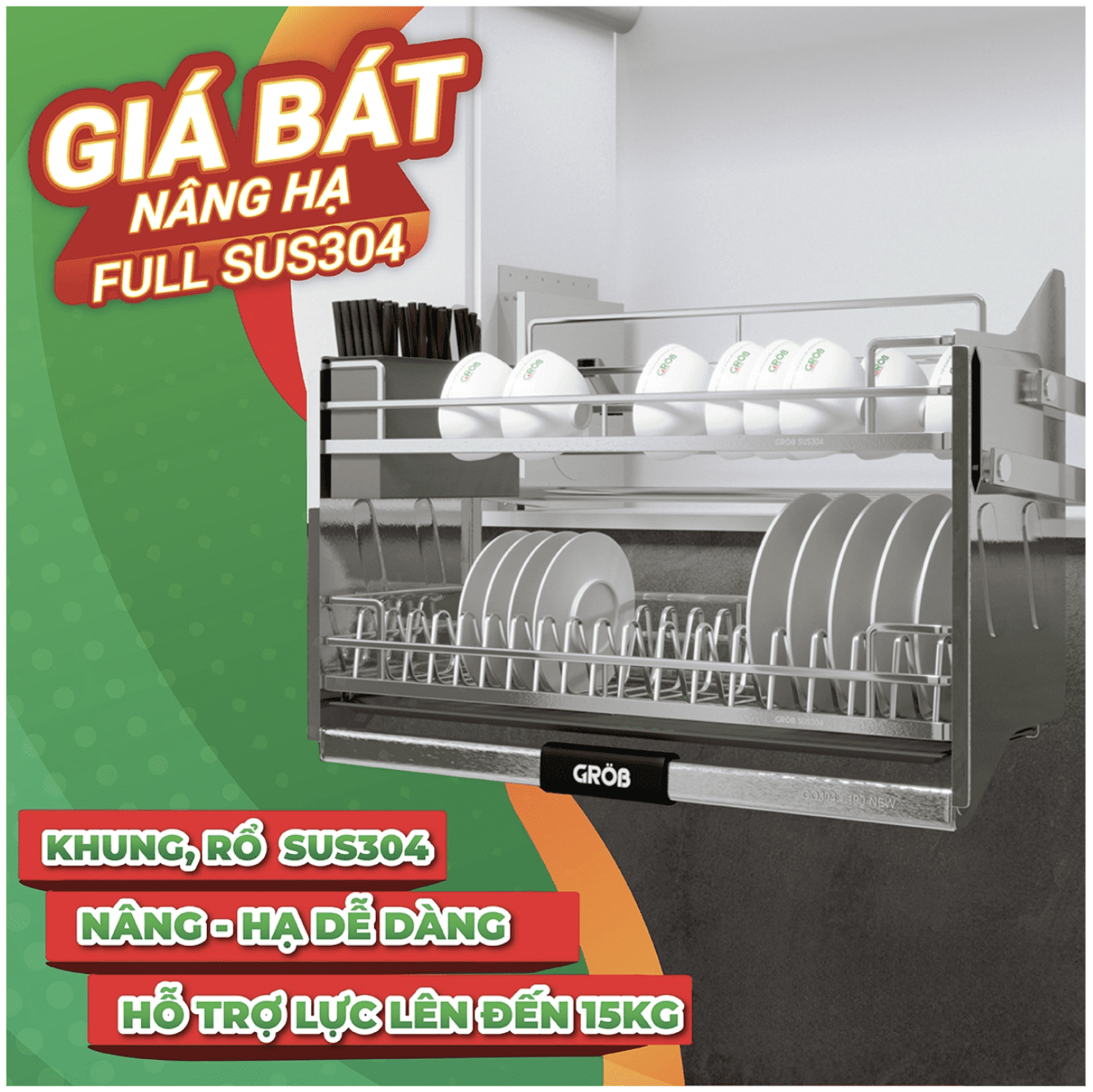 GIÁ BÁT NÂNG HẠ NAN OVAL INOX 304