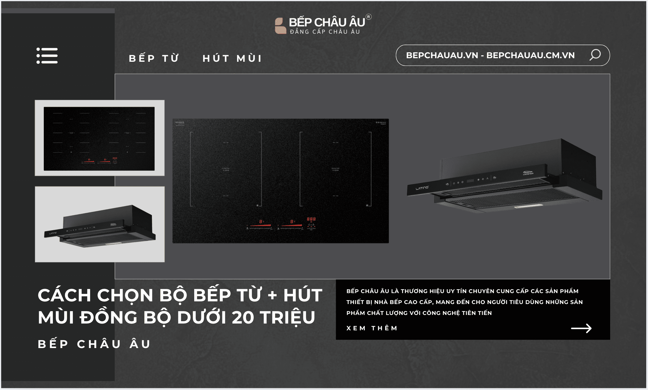 Cách chọn bộ bếp từ + hút mùi đồng bộ dưới 20 triệu