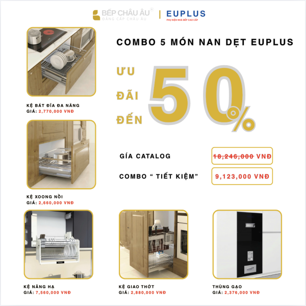 Combo 5 món nan dẹt EUPLUS – Ưu đãi 50%: