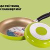 Cặp chảo nhôm trơn cạn SUNHOUSE Phi 18 + 24 (Xanh - Sampanh) SHS2418 - 1