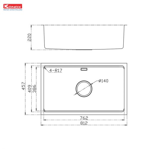 Chậu rửa Konox KN8146SU Dekor