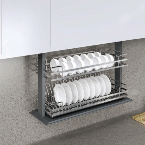 Giá bát đĩa nâng hạ điện inox 304 nan Oval EMP900 (ESP9990Pro) – Eurogold