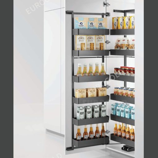 Tủ đồ khô 6 tầng cánh mở màu ghi cao cấp EUM6L450G – Eurogold