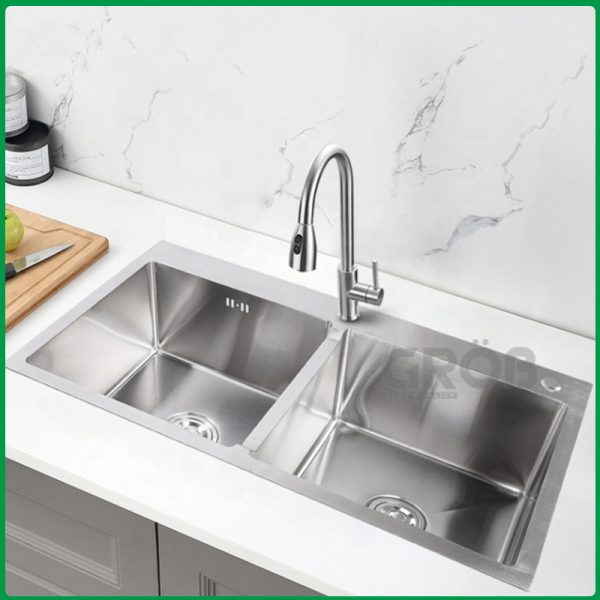 CHẬU RỬA BÁT 2 HỐ KT 82*45
