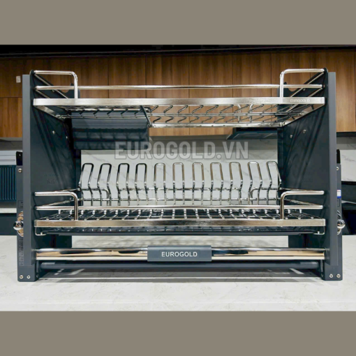 Giá bát đĩa nâng hạ inox 304 nan Oval EPV9060Pro (EPO9360) – Eurogold