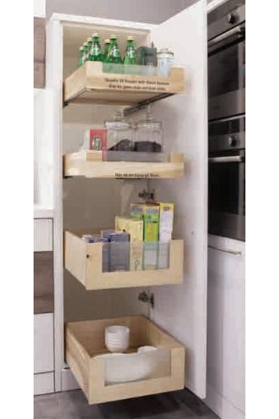 Ngăn kéo âm bằng gỗ mặt kính trước rộng 600mm Hettich SH200-G