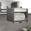 Giá bát đĩa nâng hạ inox 304 nan dẹt khung màu ghi EUI304160 (EUT9160) – Eurogold