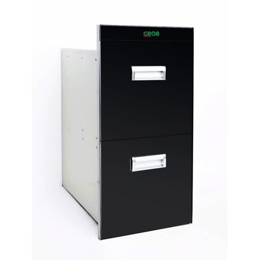 Thùng gạo 2 ngăn kéo mặt gương Grob RB2-300B