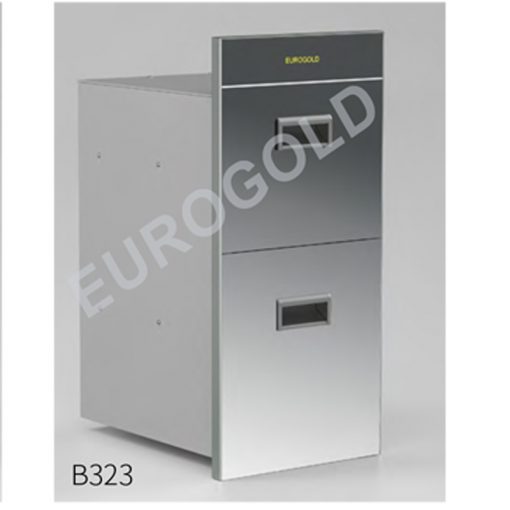 Thùng gạo mặt gương 2 tầng màu bạc B323 (GB322S) – Eurogold